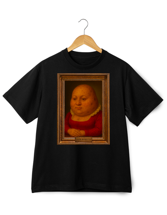 LADY ROSETTA , koszulka męska, czarna
