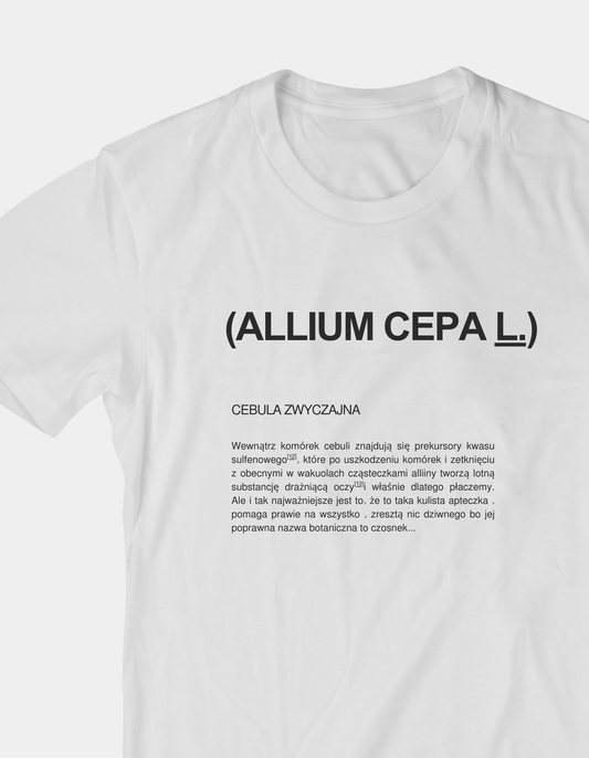 Cebula, koszulka biała, męska