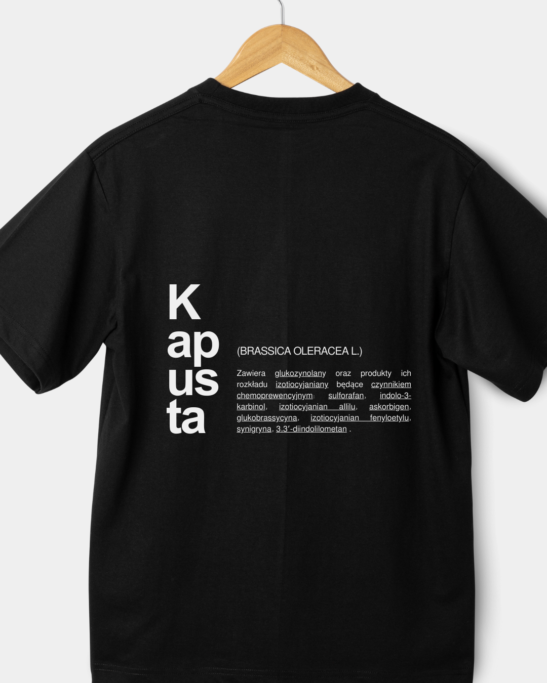 Kapusta , koszulka męska, czarna