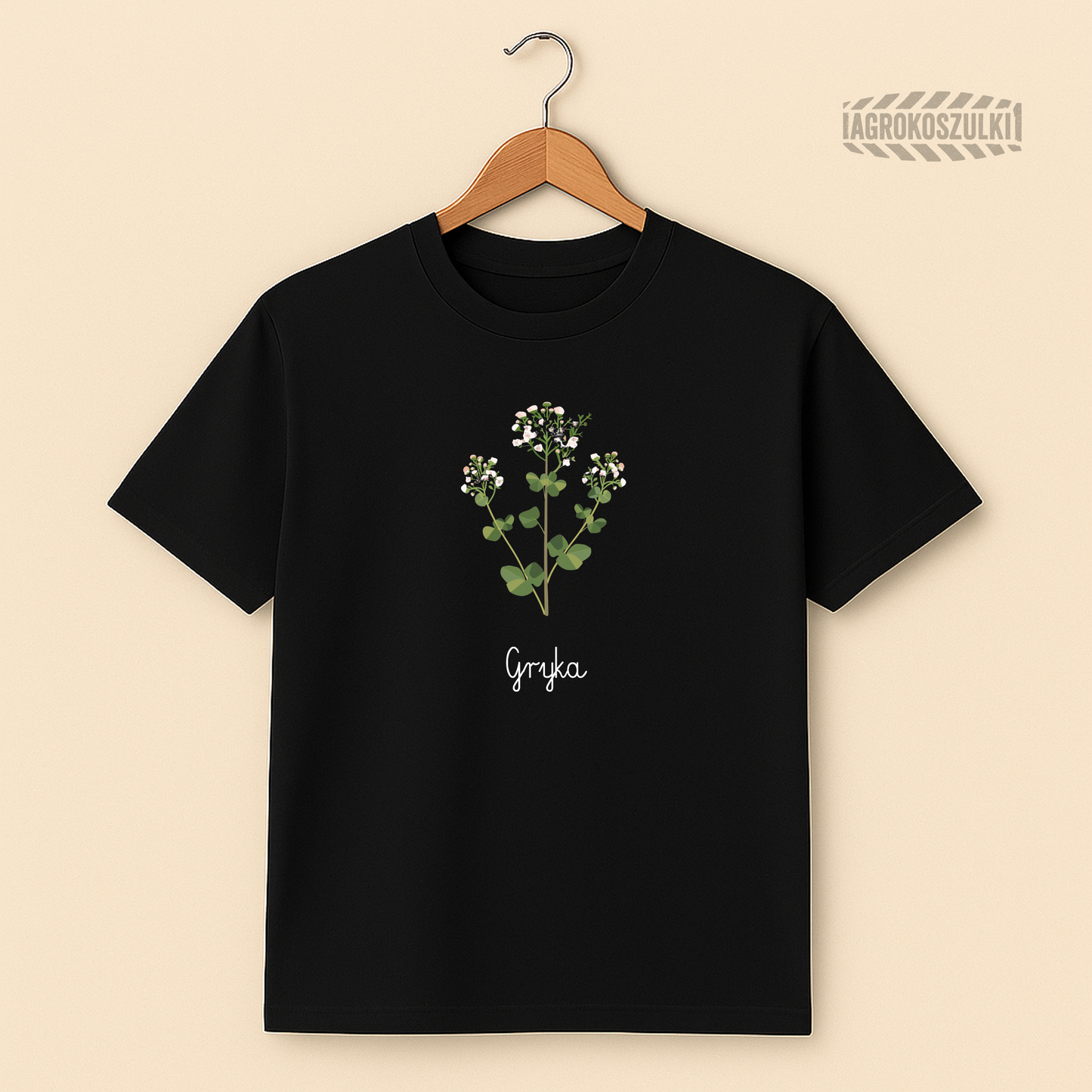 Gryka – minimalistyczna koszulka botaniczna